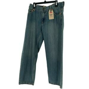 Levi's 550 Denim Jeans Womens 10M Husky Relaxed Tapered Leg Adjustable Blue NWT